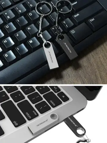 Metal USB 2.0 Flash Drive Pendrive 16GB 32GB 64GB High Speed Memory Stick U Disk 128GB Key Ring Gift