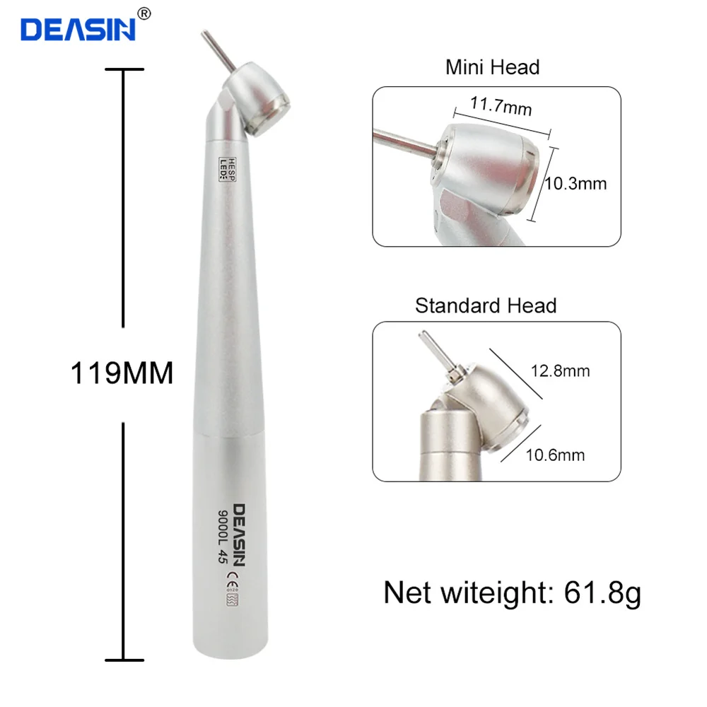 Dental Fiber optic 45 Degree High Speed air turbine Handpiece for Teeth Remove For KAVO Coupling Professional tooth extraction