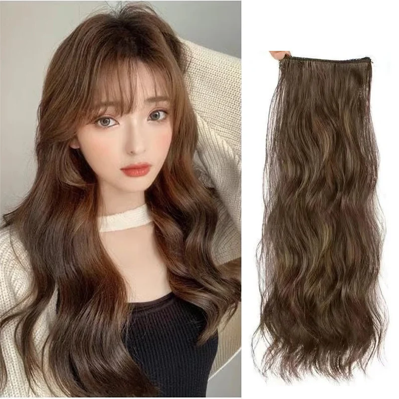 25cm 35cm Hair Fashion Invisible Hair Root Pad Top Side Hair Extension Wig Clip Seamless Hair Pads Wavy Hair Pieces Synthetic