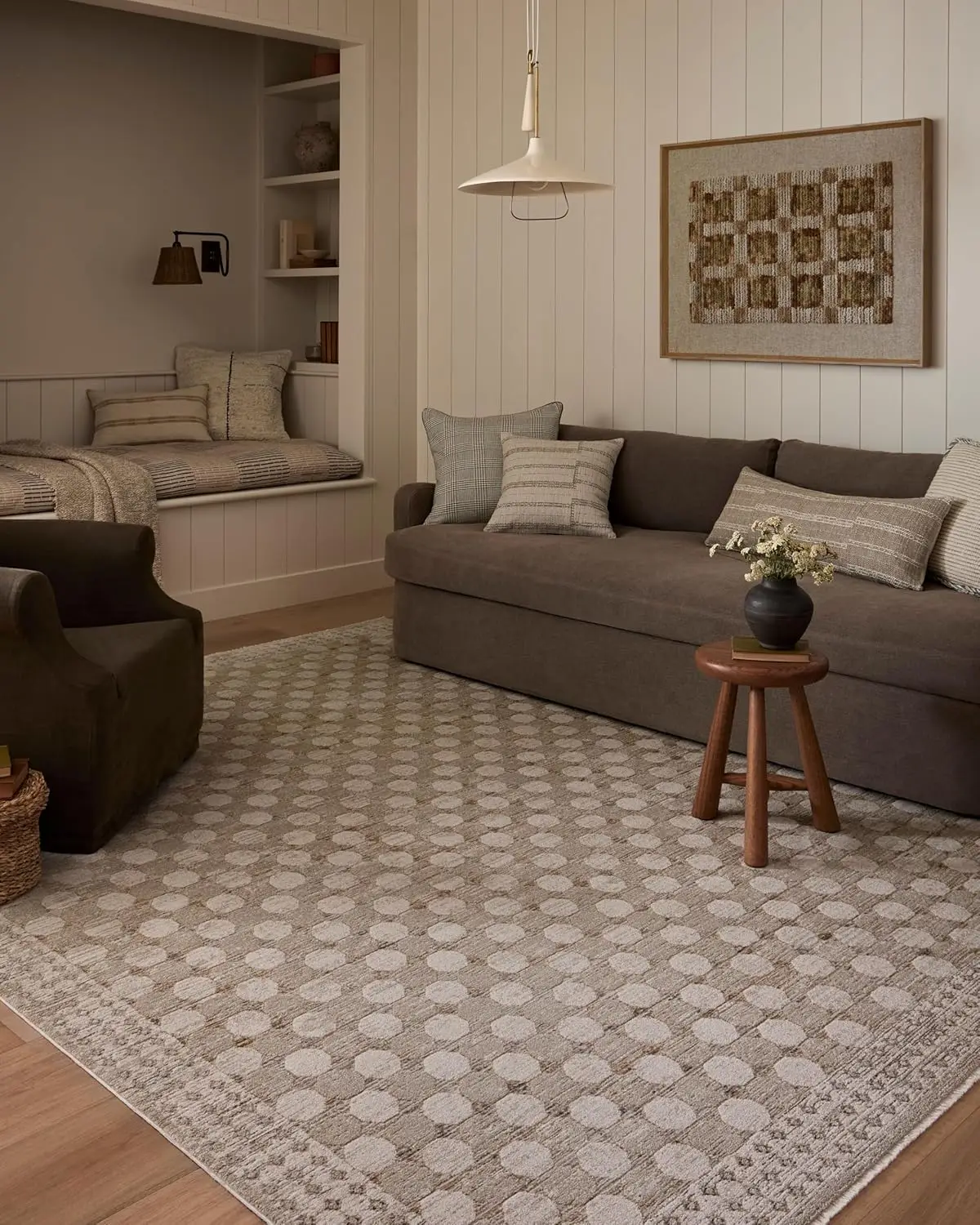 Amber Lewis Cali Collection Cil-01 Taupe/Natural 7'-10 X 10', .25 Pile Height, Area Rug