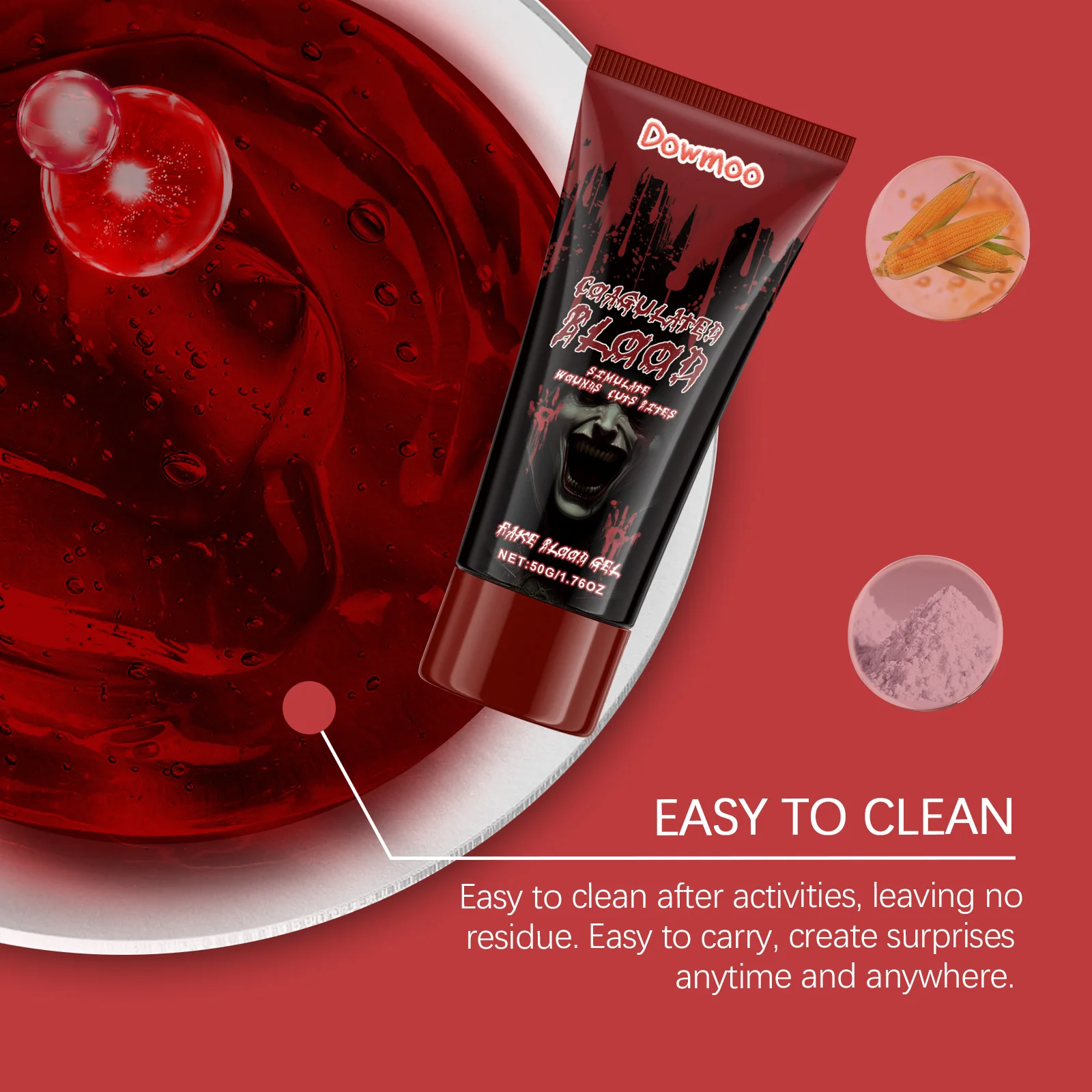 Dowmoo Halloween Makeup Kit Special Effects Makeup Set with Scary Face Paint Fake Blood Complete Costume Party Makeup Kit