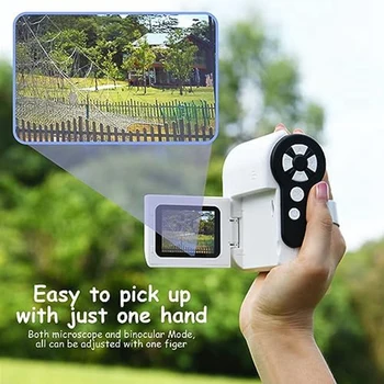 Children's handheld microscope set kit pocket microscope camera binoculars toy set for school and family outdoor travel education