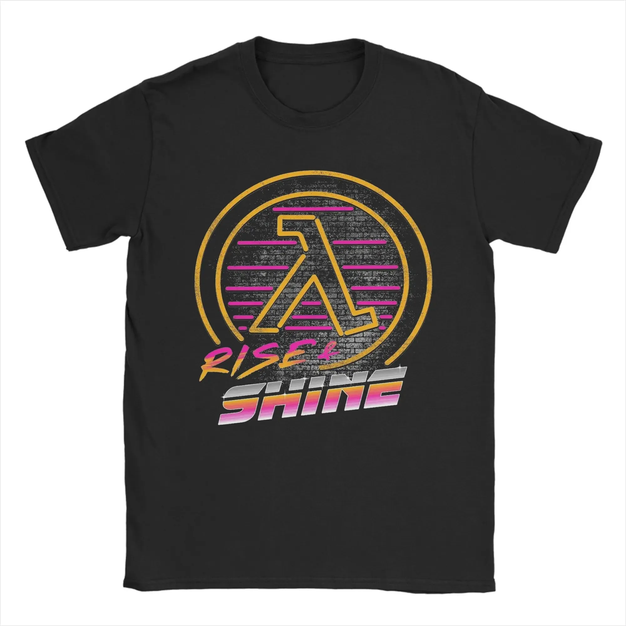 Half Life Rise Shine Graphic Print T-Shirt Men Women O-neck Cotton Streetwear Fashion Top Loose Casual Oversized Short Sleeve