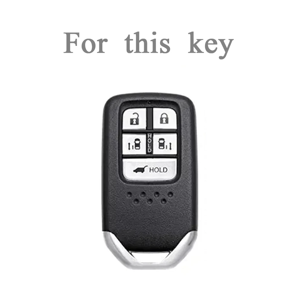 5 Buttons TPU Car Remote Key Fob Cover Case for Honda Accord EX EXL Civic Crv Hrv Pilot Ridgeline 2016 - 2018 Auto Shell Fob