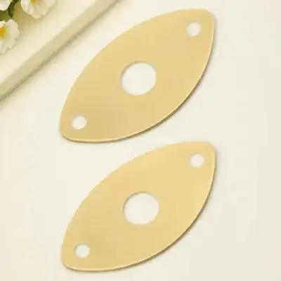 2Pcs Electric Guitar Jack Socket Cover Zinc Alloy Outer Pad Replacement for Guitar Bass Output Bass Jack Cover