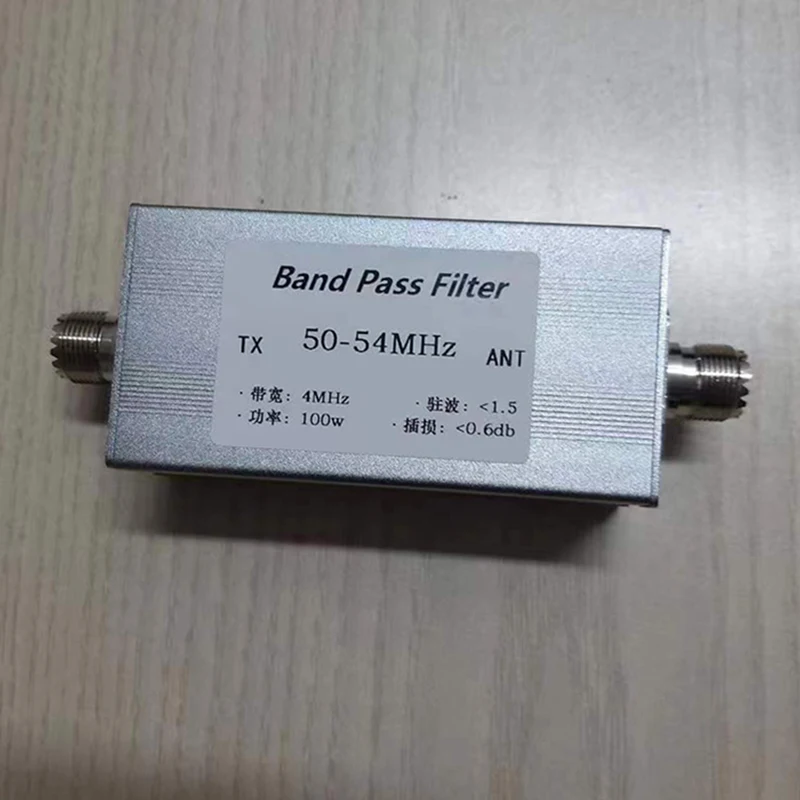 50-54MHz Band Pass Filter BPF 100W 6-meter Wave Filter To Improve Anti-interference Ability M Female Standing Wave Less Than 1.5