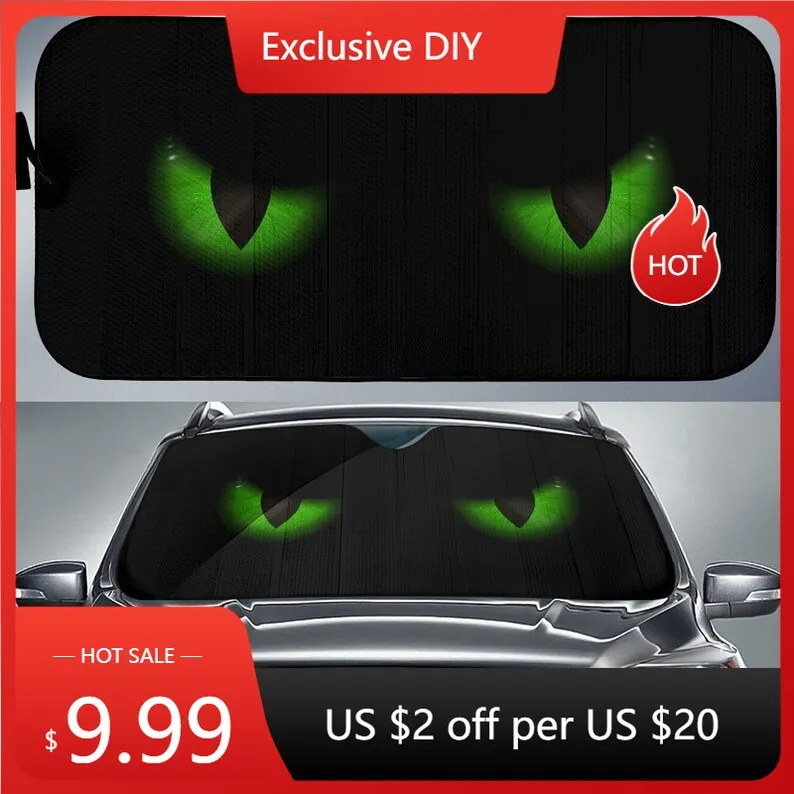 

Green Evil Eyes Car Sunshade