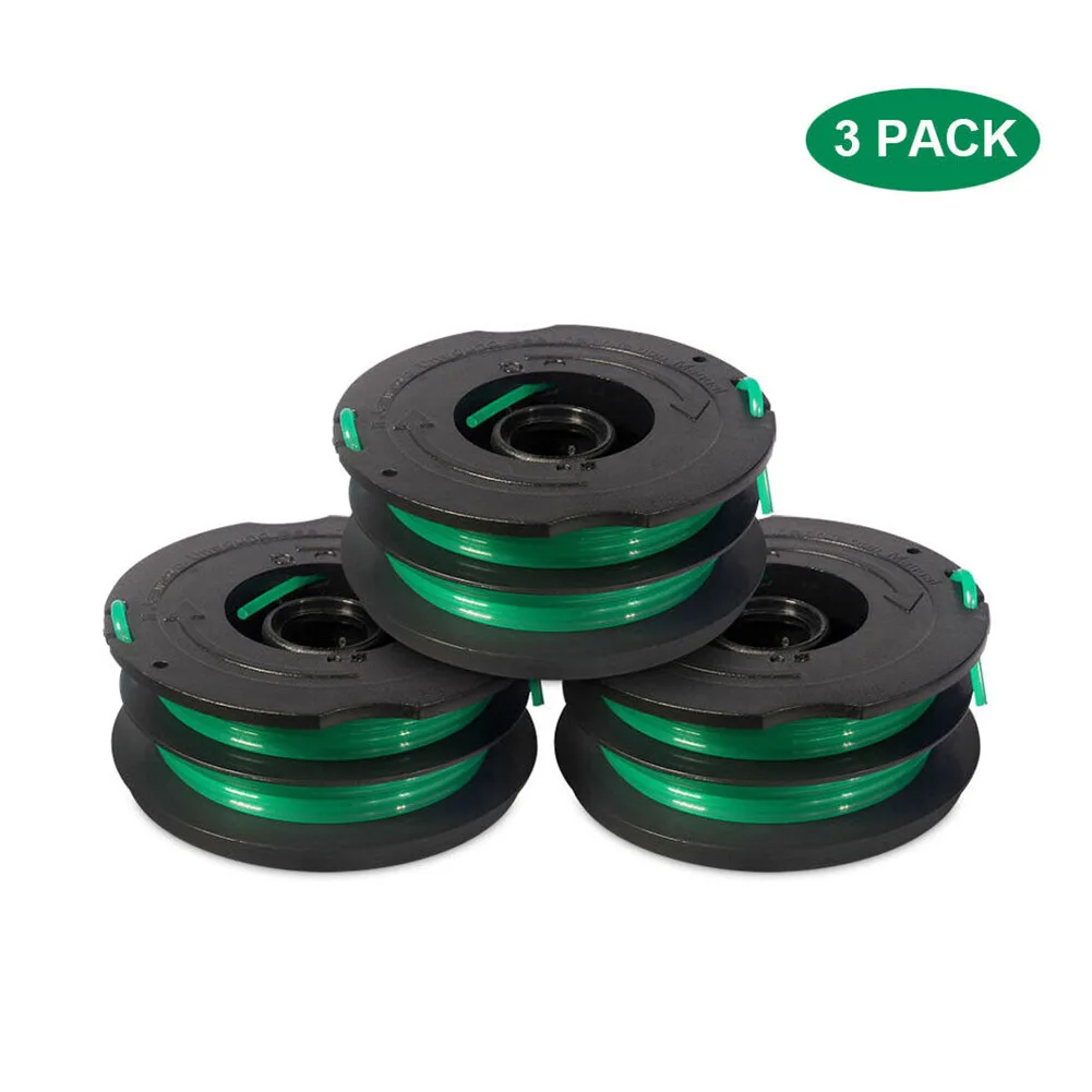 3pcs Double Line Trimmer Spool For Decker DF-080 RC-080-P Spool 080 String Trimmer GH1000 GH1100 Mower Power Tool Accessories