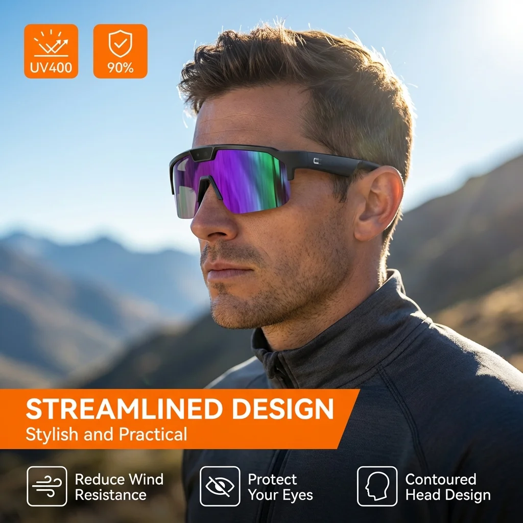

AI Sports Glasses Action Camera 8MP Dual Anti-Shake 100+ Language Instant Translation Cycling Photo & Video for Outdoor