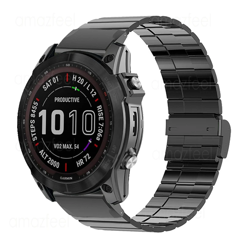 Correa de Metal de ajuste rápido para Garmin Fenix 8, correa de reloj de acero inoxidable de 51mm para Garmin Fenix 7X 6X 5X, pulsera Garmin Enduro 3 2