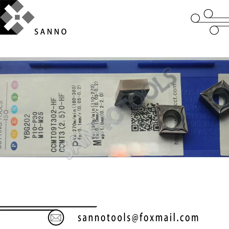 

Inexpensive And Hot Sale Turning Tools 10pcs/lots YBG202 CCMT09T302-HF CNC Carbide Turning Inserts