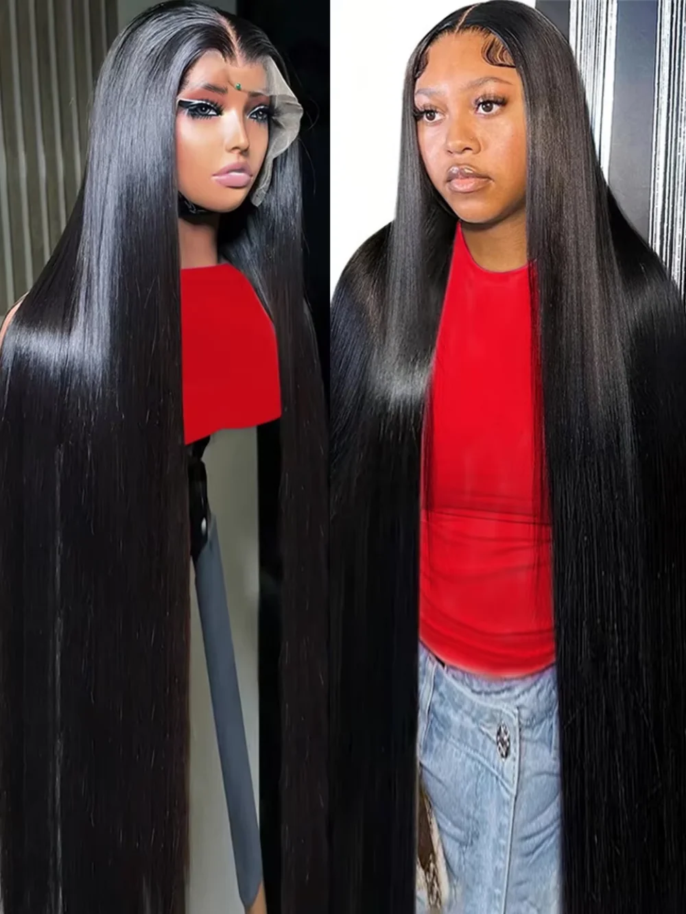13x6 13x4 HD Lace Front Human Hair Wigs 38 46 Inch 360 5x5 Lace Frontal 220% Bone Straight Wig Brazilian Human Hair For Women
