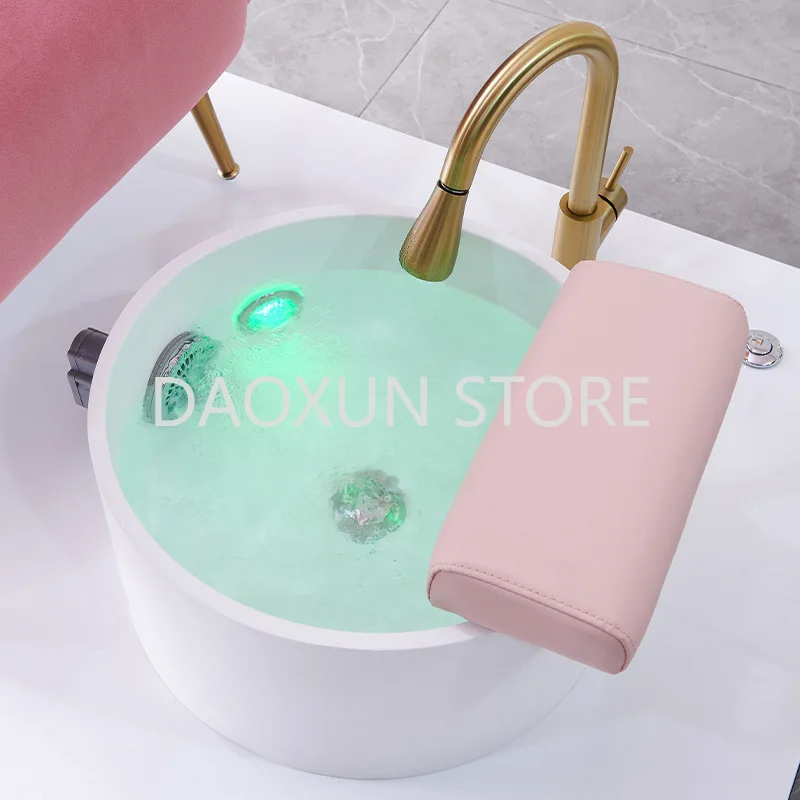 Pink Comfort Manicure Chair Nails Salon Support Throne Pedicure Sofa Foot Spa Sillon De Pedicura Beauty Salon Furniture MQ50XZ