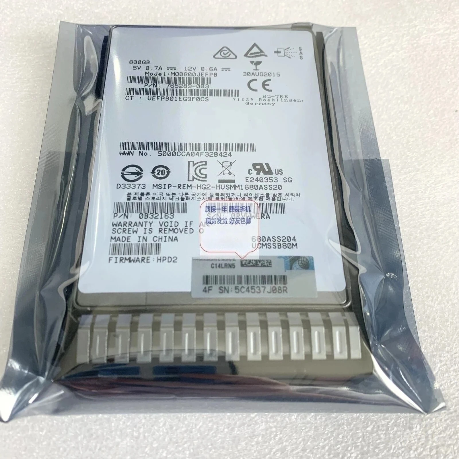 

779172-B21 800G SSD SAS 2.5 12G 780434-001 765289-003 Hard Drive Used