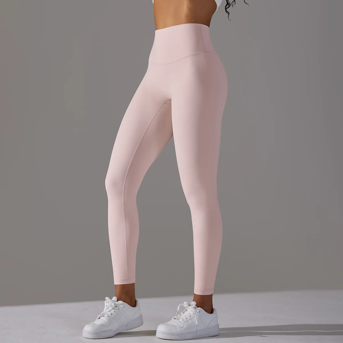 Seamless Gym Sports Tights Women Fashion Sports Slim Solid Simplicity Pants Female Elastic High Waist Workout Ventilation Pants