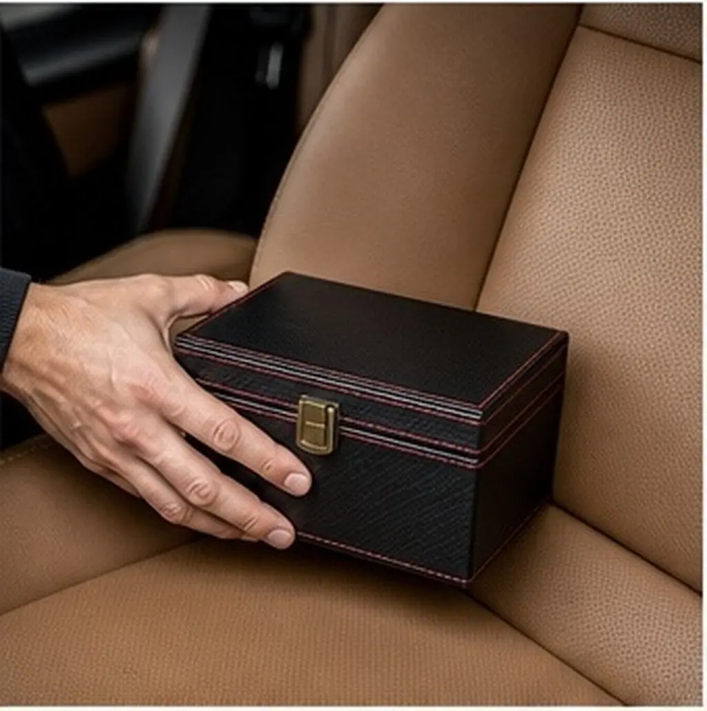 Car Key Storage Box Carbon Fiber Faraday Cage Matte Finish Multi-Use Faraday Box for Phones Keys Key Fob Blocker