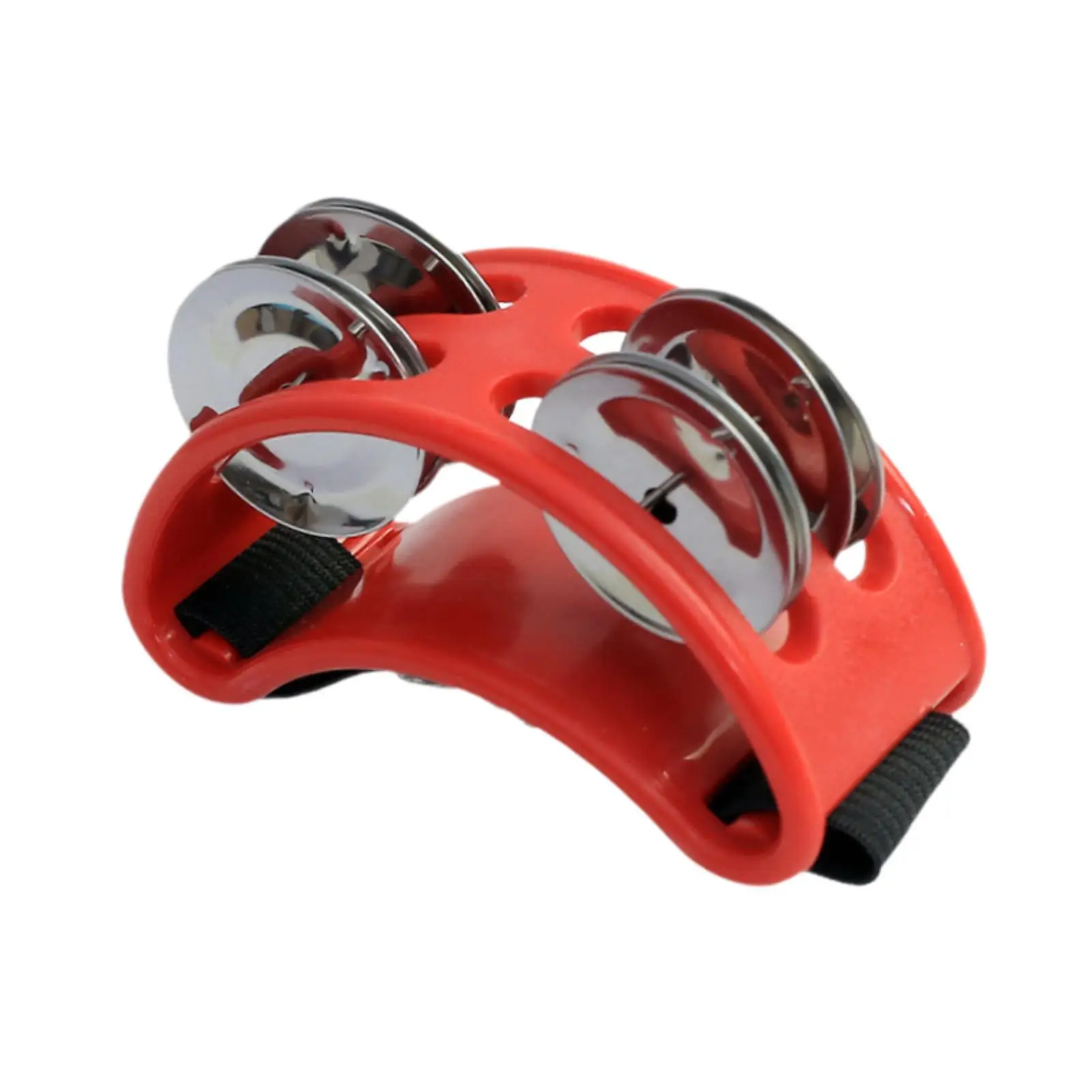 Percussion Foot Bell Tambourine Lightweight Drum Set Metal ABS for Guitar Playing and Music Festivals