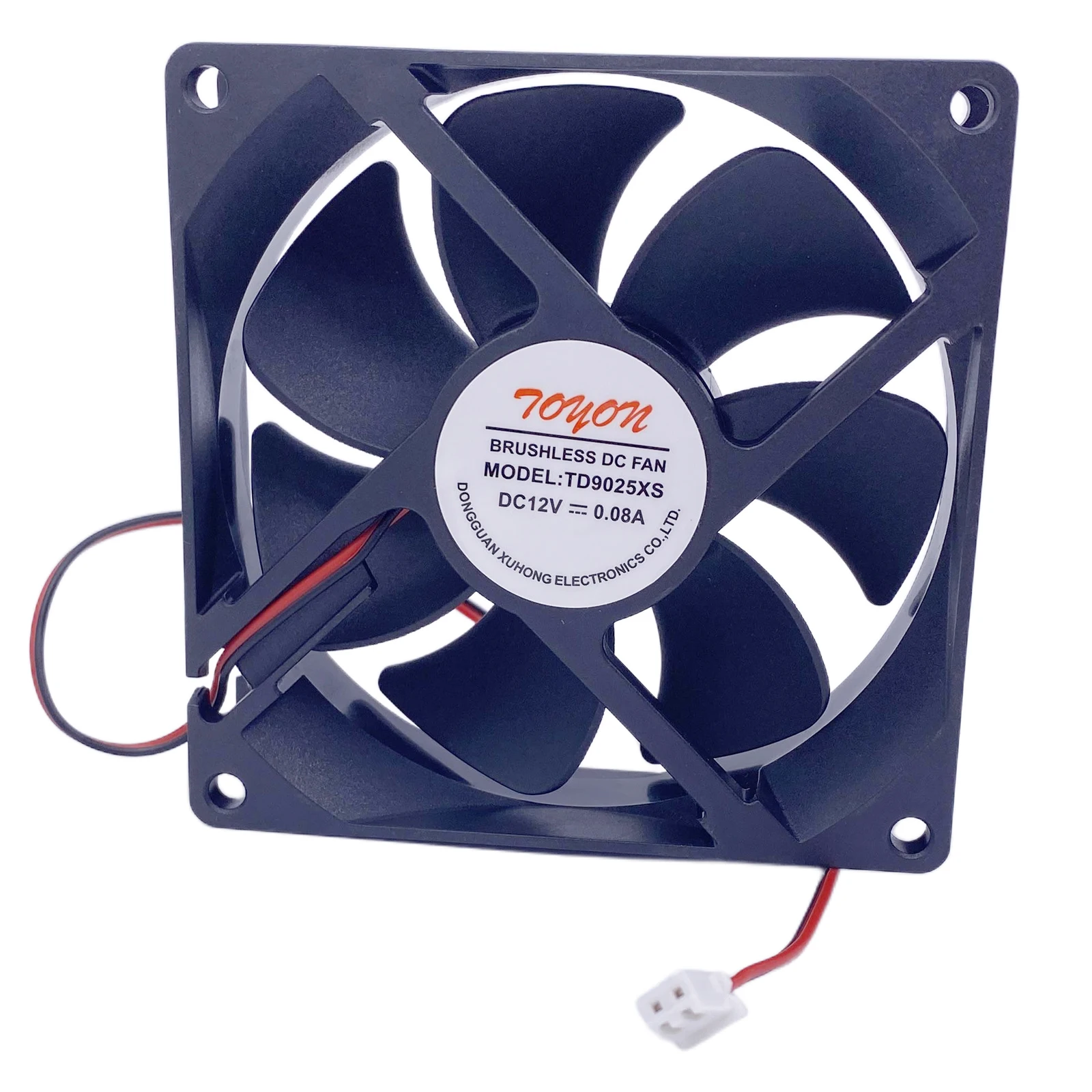 TD9025XS Fan Cooling Fan DC 12V 0.08A for TONON 9025 9CM 90x90x25mm 2-Pin 2-Wire Silent Cooling Fan