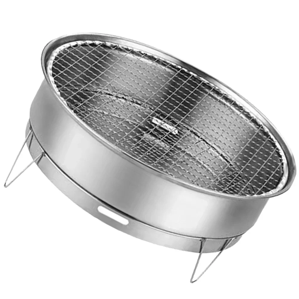 Outdoor Barbecue Grill Camping Accessories Charcoal Bbq Rack Stove Portable Cooking Grate Tool Mini Brazier Fire