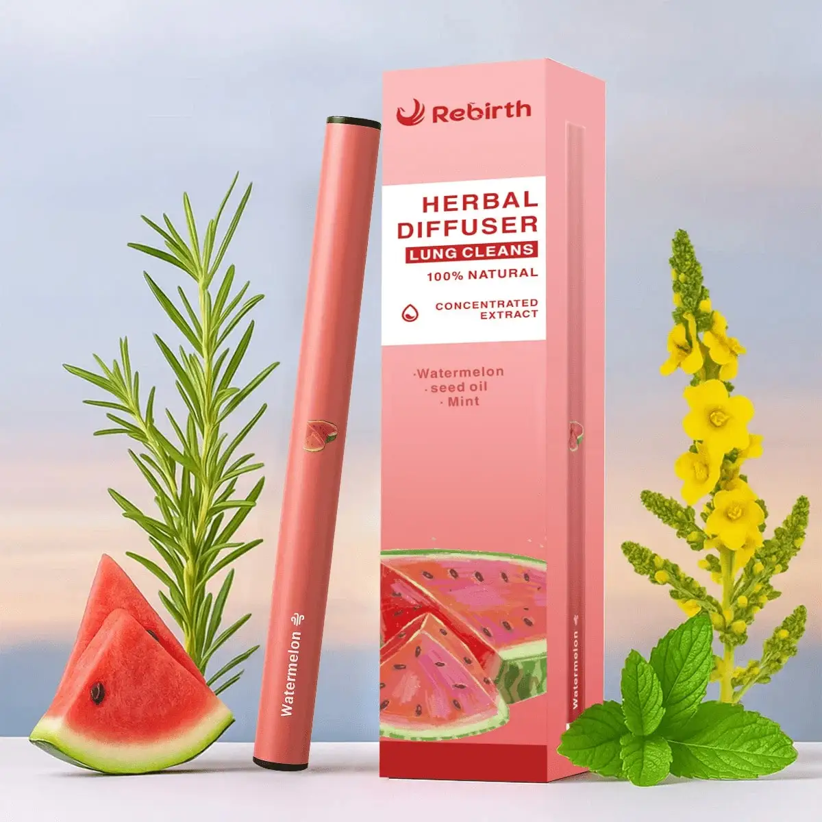 Multi-Purpose Natural Herbal Diffuser Sticks, Available In 3 Fragrances: Mint, Lavender And Watermelon. Suitable For Homes, Cafes, Retail Stores, Offices And Many Other Scenes.