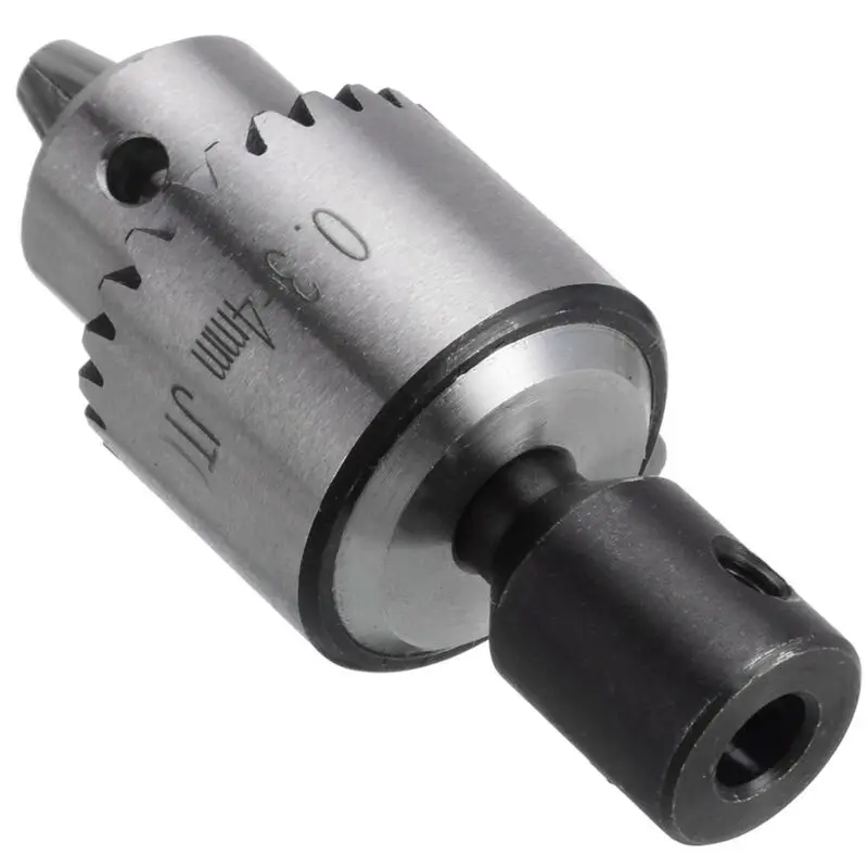Precision Drill Chuck for Mini Drills with JT0 Taper Mount and 5mm Motor Shaft Compatibility 0.3 to 4mm Bit Range