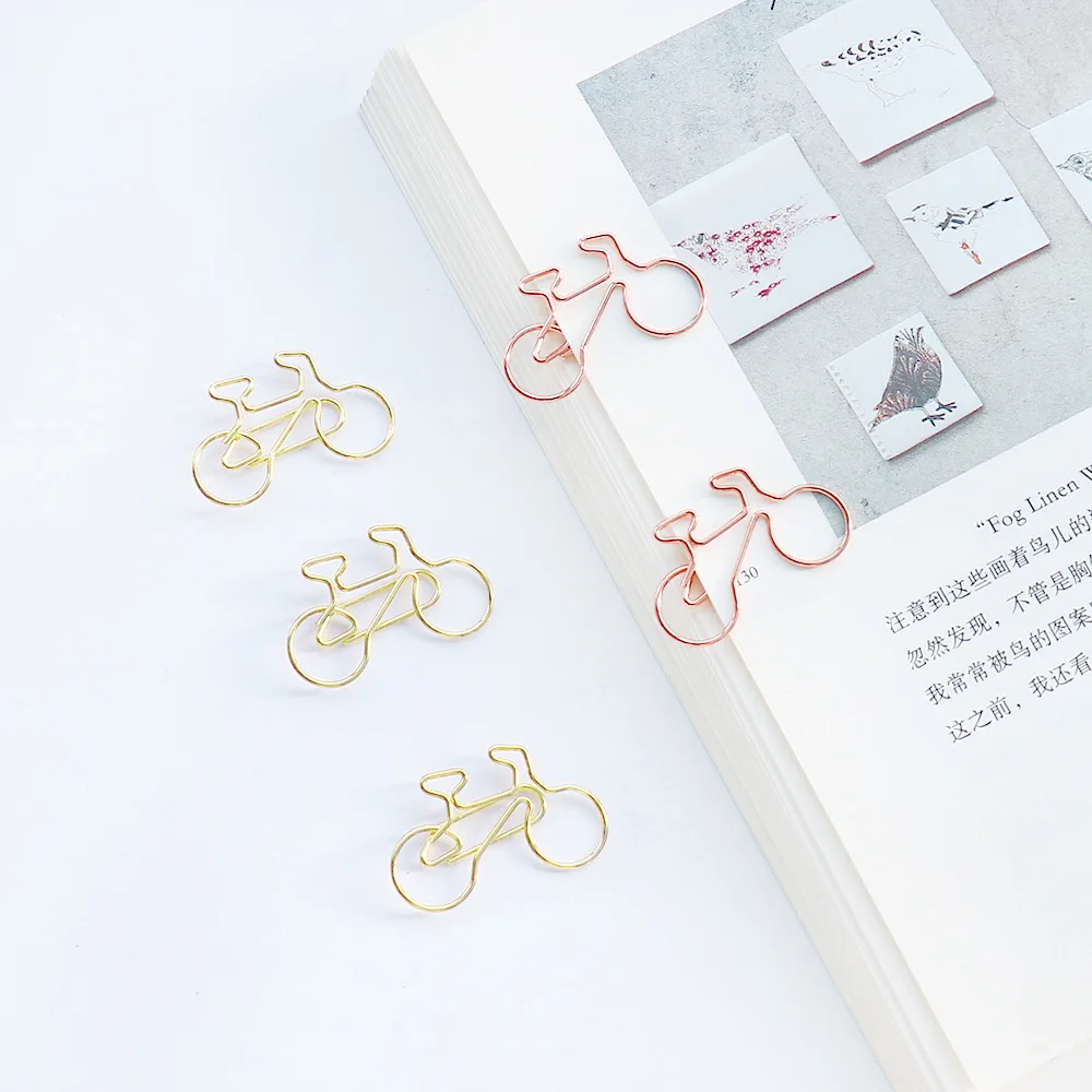 

Carton Bicycle Paperclips Creative Paper Clip Cute Metal Bookmark