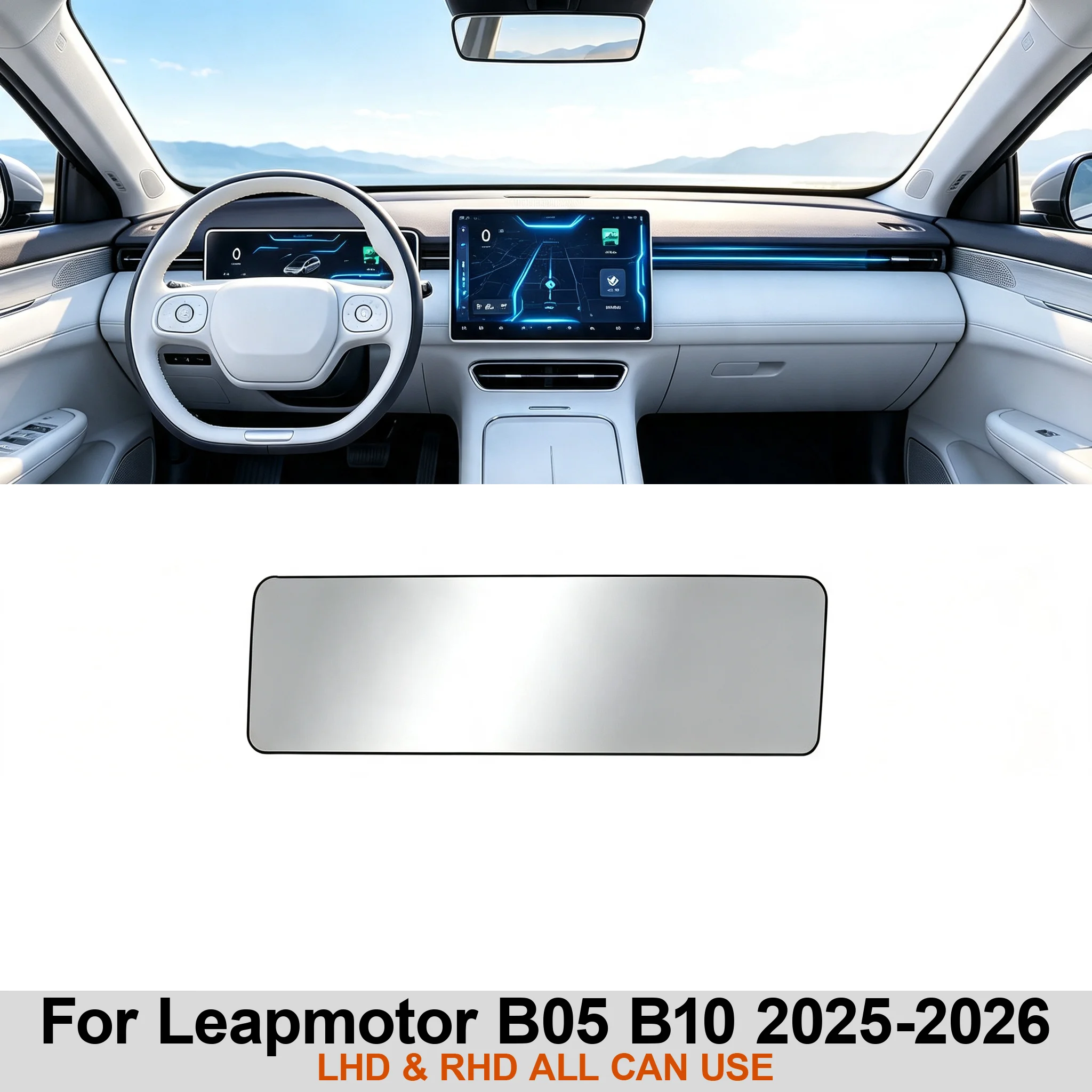 Transparente TPU-Schutzfolie für den Innenraum des Leapmotor B05 B10 2025-2026, Schutzfolie für die Mittelkonsole und GPS-Navigation. – Detail 4