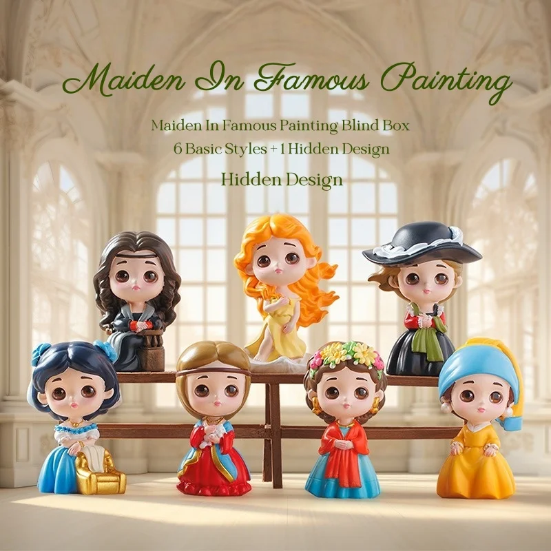 

Девочка в знаменитой живописи, слепая коробка из смолы, изысканные креативные фигурки аниме ручной работы, уникальные украшения и подарки для всех случаев