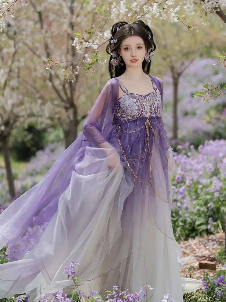 

New Fiesta Carnival Halloween Cos Cosplay Womens fashion Big Sleeved Shirt Improve Han Elements Skirt Heavy Industry Embroidery