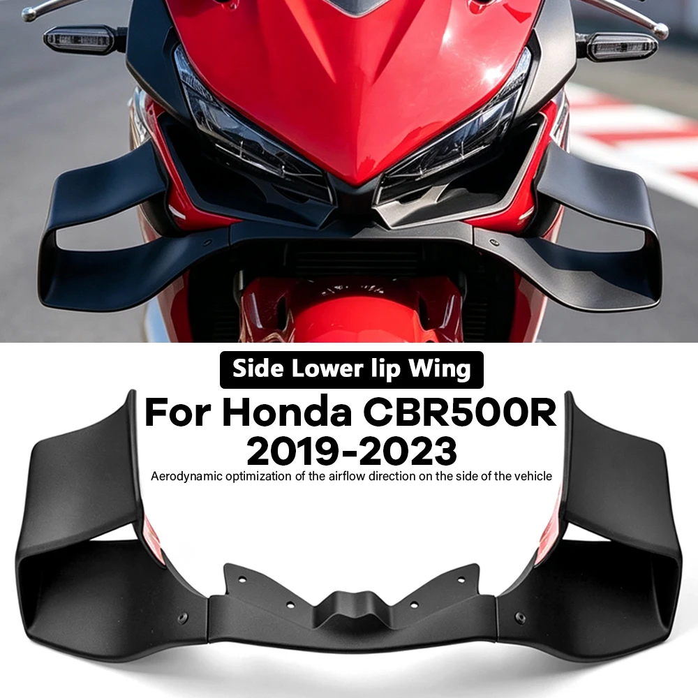For Honda CBR500R 2019-2023 Front Side Spoiler Lower Spoiler Lower Lip GP Wing Downforce Naked Frontal Spoilers CBR 500R 19-23