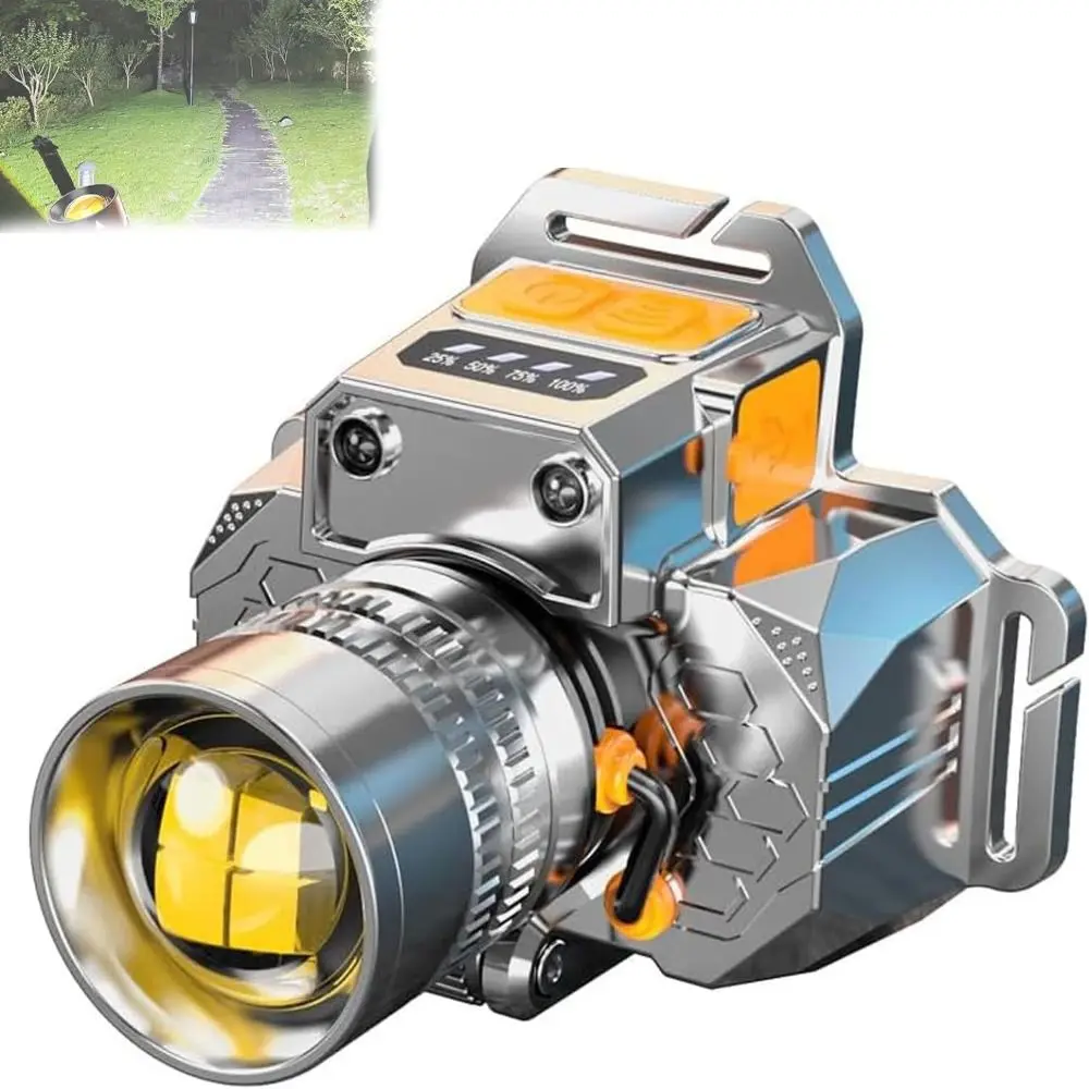 Waterproof Head-mounted Flashlight New USB Rechargeable Powerful Camping Lantern Night Fishing Hunting LED Flashlight