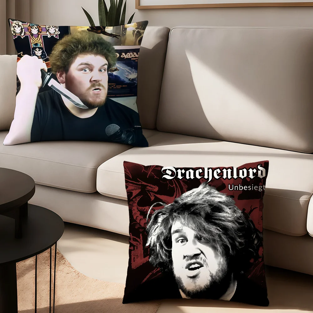 Funny D-Drachenlord Meme cushion cover Anti-dustmite Sofa Cushion Decorative Office Cover Lounge Area Indoor & Outdoor Use