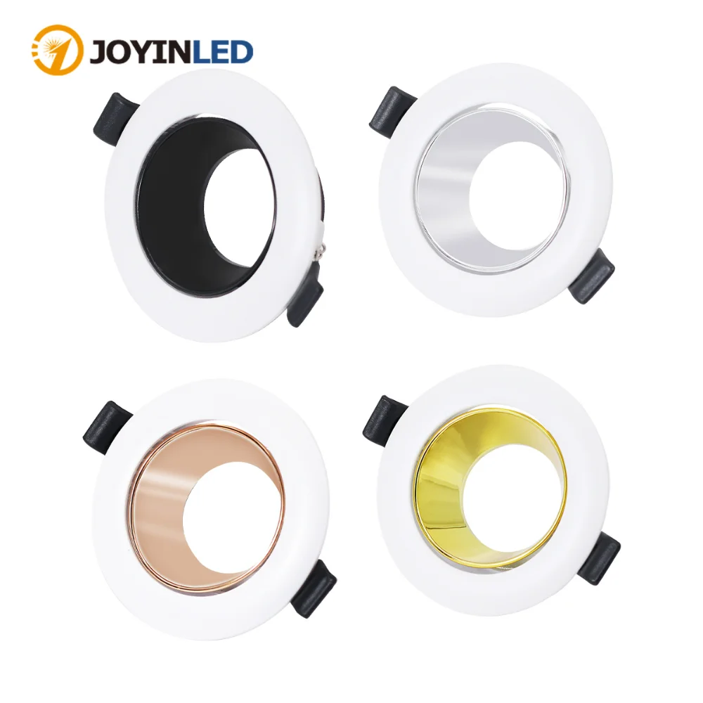 

JOYINLED Open Hole 70mm Round Downlight Fixture Holder GU10 MR16 Plastic Ceiling Lamp Fittings for Room Decor