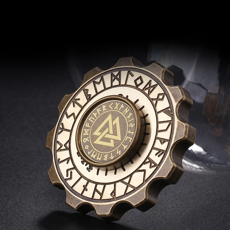 EDC Giroscopio con punta delle dita Rame puro assemblato Dito rotante Giroscopio per alleviare lo stress per adulti Bagua Giocattoli per alleviare lo stress