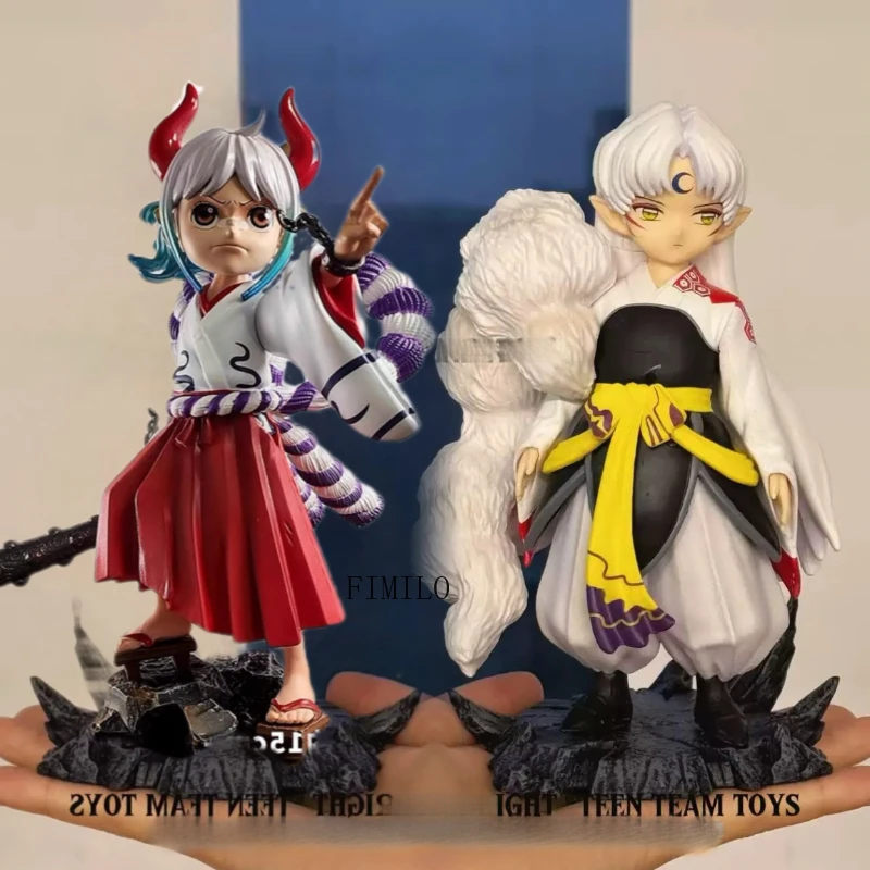 

17cm Anime One Piece Inuyasha Action Figure Childhood Inuyasha Figures Noodle Stopper Model PVC Collection Desktop Cute Doll Toy