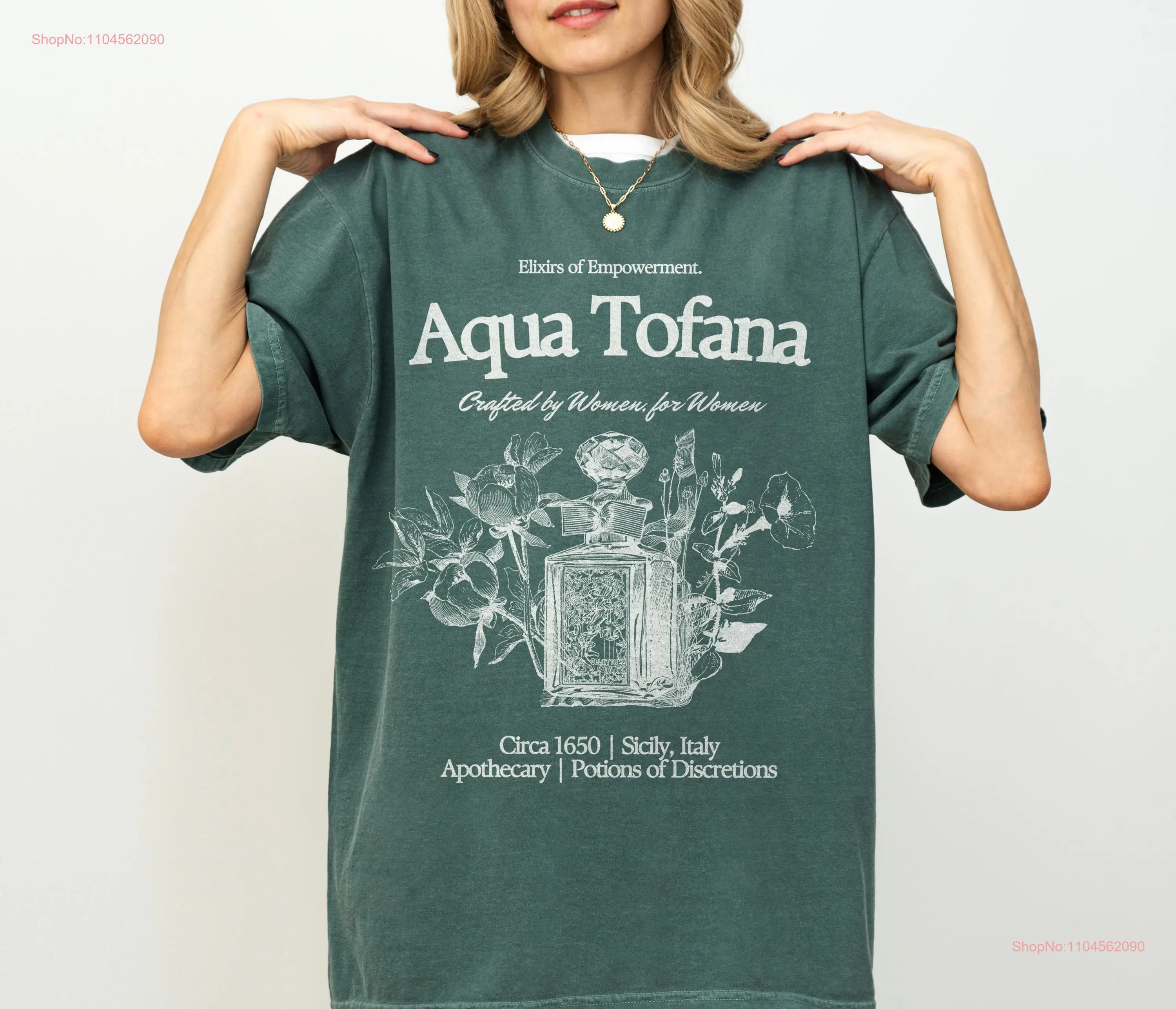 Aqua Tofana T Shirt Witchy FeminisT Apothecary Giulia Female Rage My Body Choice Burn the Patriarchy