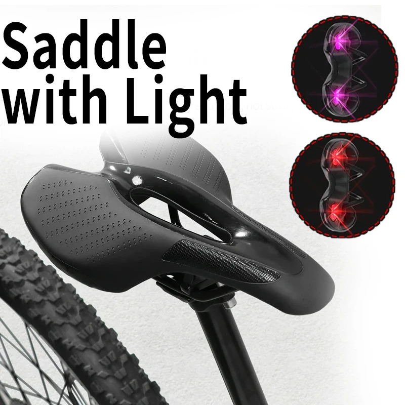 

Велосипедное седло с легким полым седлом, дорожное седло для верховой езды Mtb, кожаное сиденье, ультра удобная подушка для мужчин, женщин и женщин