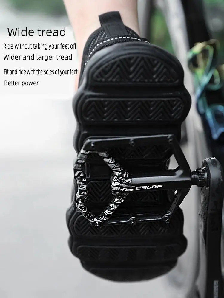 AliExpress UK ESLNF Aluminum Alloy Sealed DU Bearing Bicycle Pedal Non-slip Spikes Cycling Pedal MTB Bike Accessories