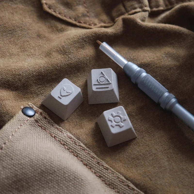 Aluminum Alloy Relief Metal Keycap Esc Costom Pyramid Retro Cherry Profile Artisan Keycaps Mechanical Keyboard Game Accessories