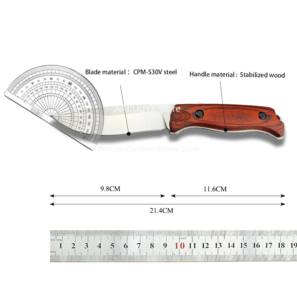 15002/ 15017 Practical Utility Cutting Knife for Jungle Adventure, Backpacking, Hiking, Mountain, Camping, Fruit Peeling Tool