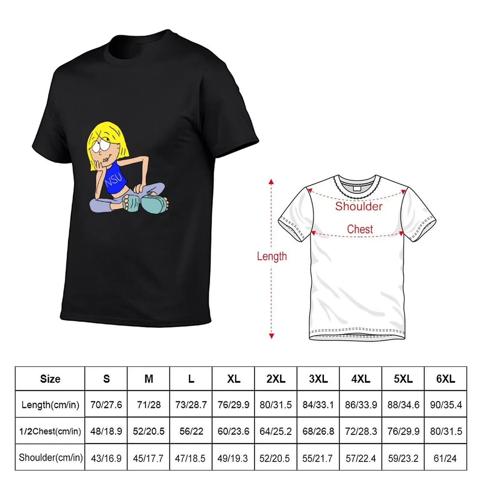 New NSU Lizzie T-Shirt tops graphic t shirts mens big and tall t shirts