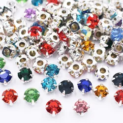 3mm-8mm Claw Cup Sew On Rhinestones Shiny Crystal Strass Stones Glass Beads Fabric Sewing Rhinestones Crafts Garment Stones Gems