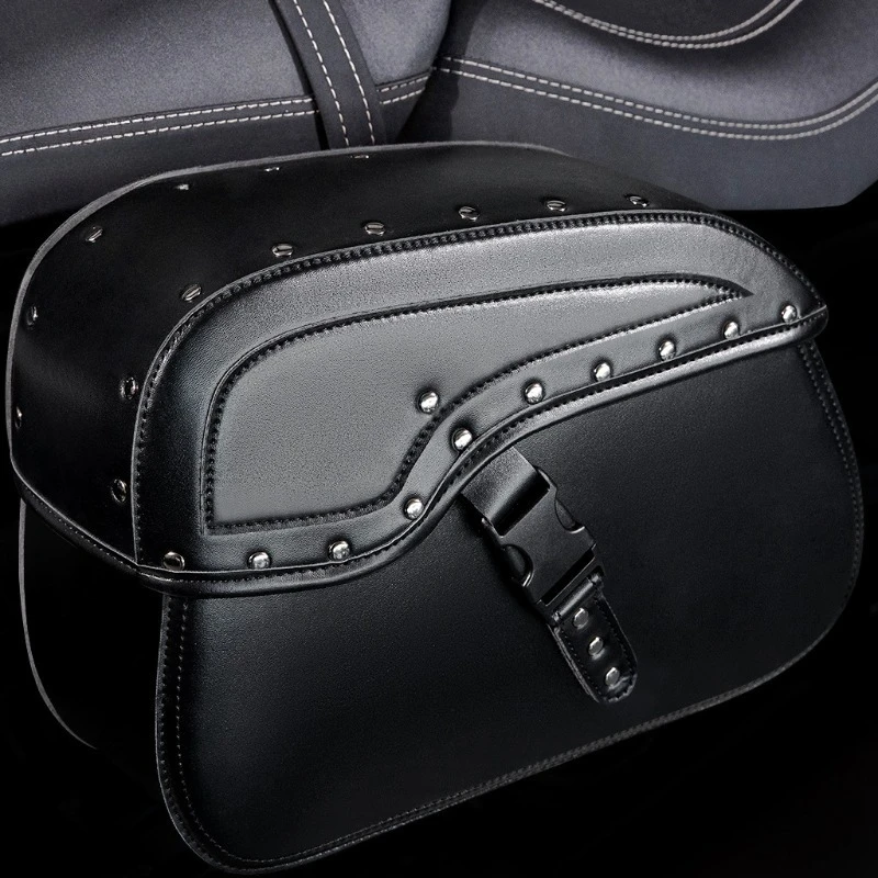 Harley Motorcycle Side Bag Cruiser Modification Saddlebag, Double Side Luggage for Custom Bikes