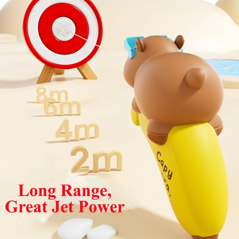 1/2pcs 만화 Capybara 스프레이 물 장난감 여름 해변 장거리 스프레이 장난감 어린이 야외 귀여운 뿌리는 물 장난감 어린이위한