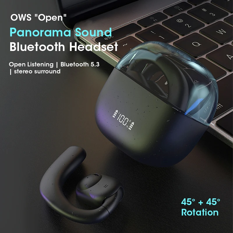 

Беспроводные наушники TWS Bluetooth 5.3, водонепроницаемые (IPX7), спортивные, с шумоподавлением ANC, HiFi стерео, HD-звонки и поддержка игр