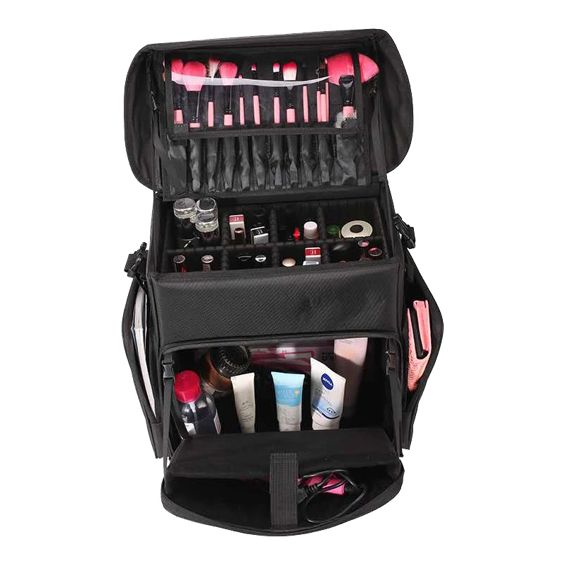 Professional pull rod makeup  function large capacity tattoo make up storage box cosmetic toolbox Luggage Suitcase Set