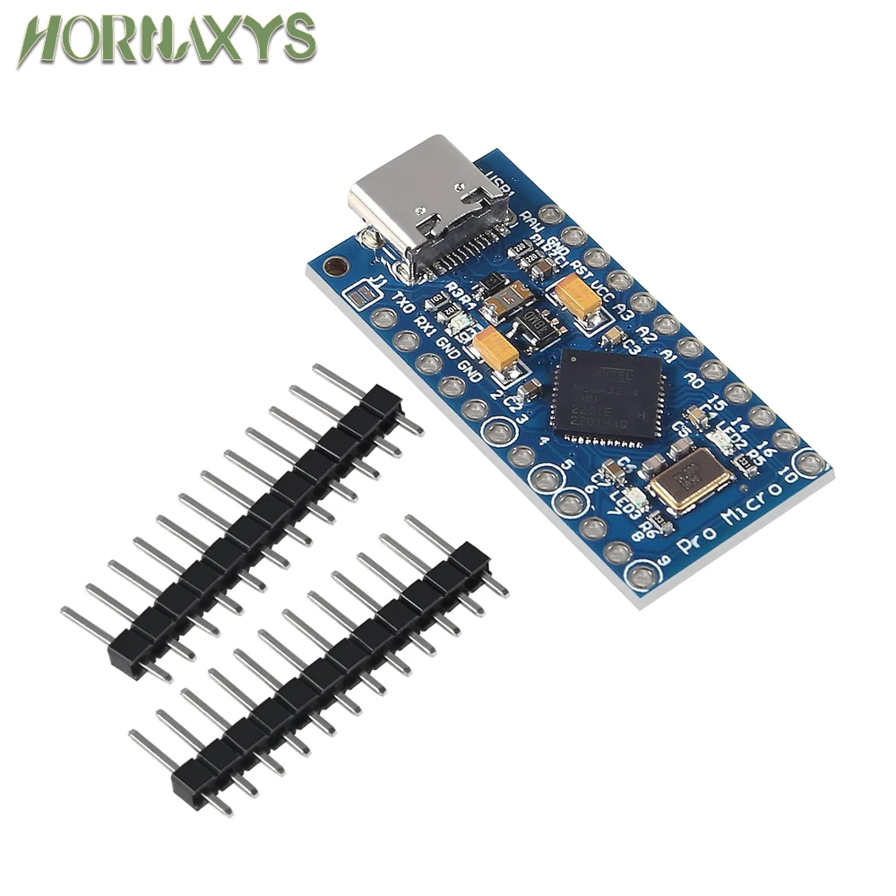 New Pro Micro for arduino ATmega32U4 5V/16MHz Module with 2 row pin header For Leonardo in stock . best quality