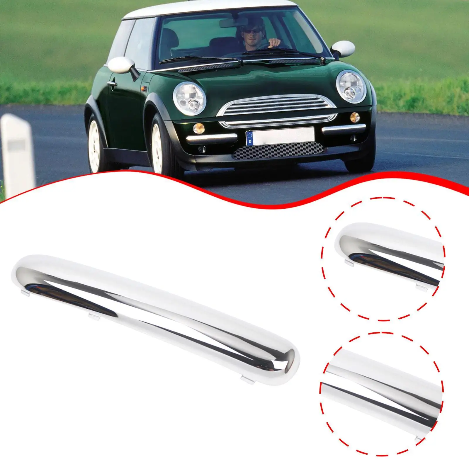 المصد الأمامي غطاء الكسوة أنيق ملحقات السيارات تعديل إصلاح لليمين استبدال جزء ل Mini Copper Cabrio R50 #3