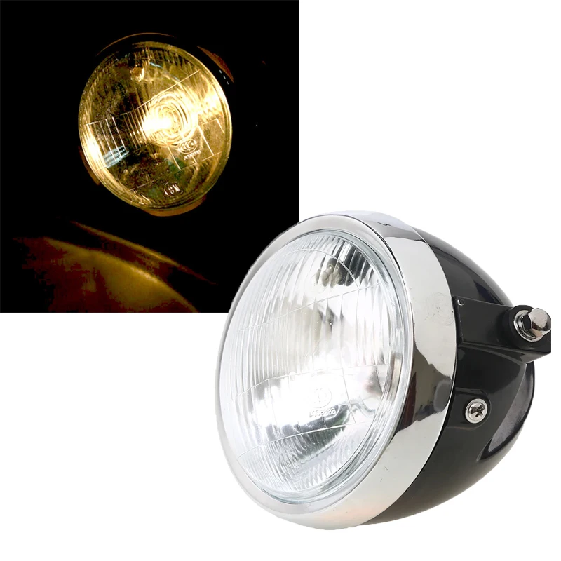 6inch Motorbike Headlight Front Motorcycle Headlamp Round Light Front Headlight Lamp Round Universal