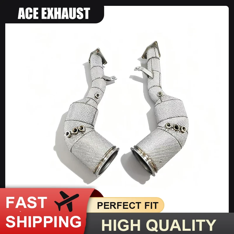 

ACE for Porsche Macan Turbo/GTS 2.9T SUS304 Turbo Downpipe with Heat Shield High Flow Sport Header Exhaust Pipe